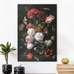 Stilleven-met-bloemen-easycanvas-wandcirkel-muurcirkel-wanddecoratie-decoratie-easycanvas-muurdeco