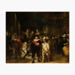 Easycanvas-nachtwacht-kunst-canvas-wandcirkel-muurcirkel-behang
