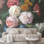 stilleven-met-bloemen-in-een-glazen-vaas-easycanvas-wanddecoratie-muurdecoratie-decoratie-oude-meesters